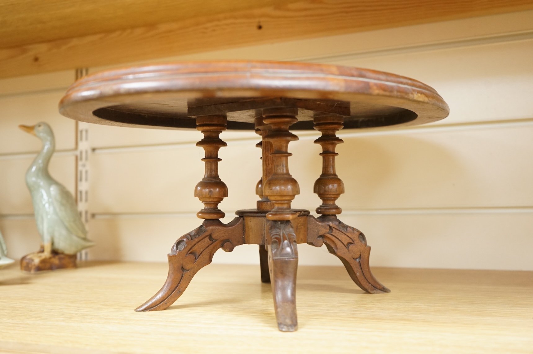 A Victorian mahogany oval miniature breakfast table, 40cm wide